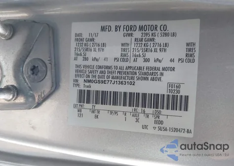2018 Ford Transit Connect Xl from USA, damaged, VIN NM0GS9E77J1363102